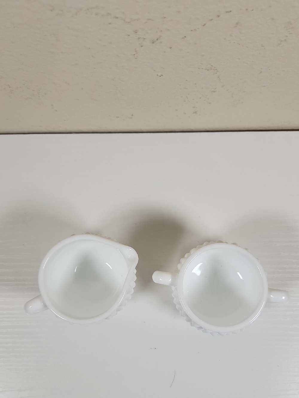 Fenton Hobnail Mini Cream And Sugar Bowls - Picture 2 of 4